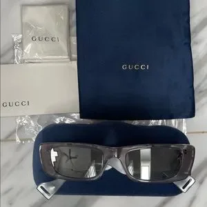 Gucci | Accessories | Gucci Unisex Rectangular Grey Mother 